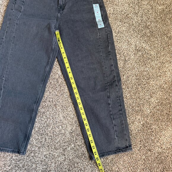 NWT!  Old Navy High-Waisted Barrel Ankle Jeans, Size 6R, Grey Wash - Picture 8 of 10